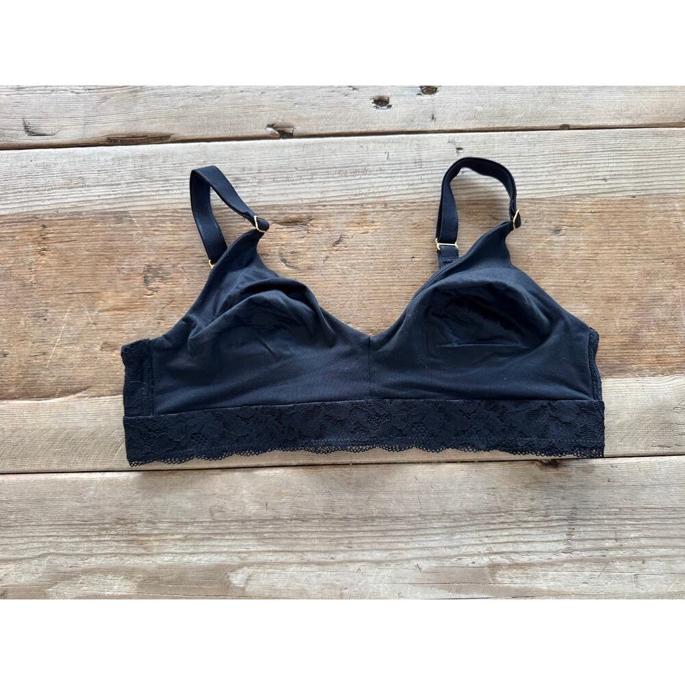 Soma Black Lace SMALL Embraceable Wireless Unlined Bralette Bra